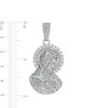 Thumbnail Image 1 of Cubic Zirconia Virgin Mary Profile Necklace Charm in Sterling Silver