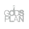 Thumbnail Image 1 of Cubic Zirconia &quot;GOD'S PLAN&quot; Necklace Charm in Sterling Silver