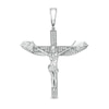 Thumbnail Image 1 of Cubic Zirconia Large Crucifix with Wings Necklace Charm in Sterling Silver