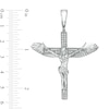 Thumbnail Image 2 of Cubic Zirconia Large Crucifix with Wings Necklace Charm in Sterling Silver