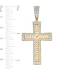 Thumbnail Image 2 of 1/2 CT. T.W. Diamond Chain Cross Frame Necklace Charm in 10K Gold