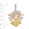 Thumbnail Image 4 of 1/2 CT. T.W. Diamond Medusa Necklace Charm in Sterling Silver with 14K Gold Plate