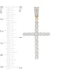 Thumbnail Image 2 of 1/5 CT. T.W. Diamond Cross Necklace Charm in 10K Gold