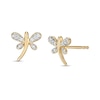 Thumbnail Image 0 of 1/20 CT. T.W. Diamond Dragonfly Stud Earrings in 10K Gold