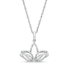 Thumbnail Image 1 of 1/20 CT. T.W. Diamond Lotus Flower Outline Pendant in Sterling Silver