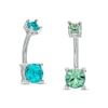 Thumbnail Image 0 of 014 Gauge Green and Blue Crystal Belly Button Ring Set in Stainless Steel and Brass