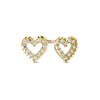 Thumbnail Image 1 of Child's Cubic Zirconia Heart Outline Stud Earrings in 10K Gold