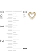 Thumbnail Image 2 of Child's Cubic Zirconia Heart Outline Stud Earrings in 10K Gold