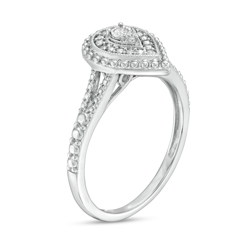 Platinum Overlap Diamond Promise Ring