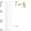 Thumbnail Image 2 of 14K Hollow Gold CZ Beaded Tri-Top Stud - 18G 5/16&quot;