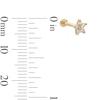 Thumbnail Image 2 of 14K Hollow Gold CZ Flower Stud - 18G 5/16&quot;