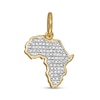 Thumbnail Image 1 of 1/8 CT. T.W. Diamond Pavé Africa Necklace Charm in 10K Gold