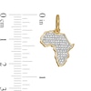 Thumbnail Image 2 of 1/8 CT. T.W. Diamond Pavé Africa Necklace Charm in 10K Gold