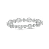 Thumbnail Image 1 of Adjustable Cubic Zirconia and Stacked Bead Duo Alternating Vintage-Style Comfort-Fit Toe Ring in Sterling Silver