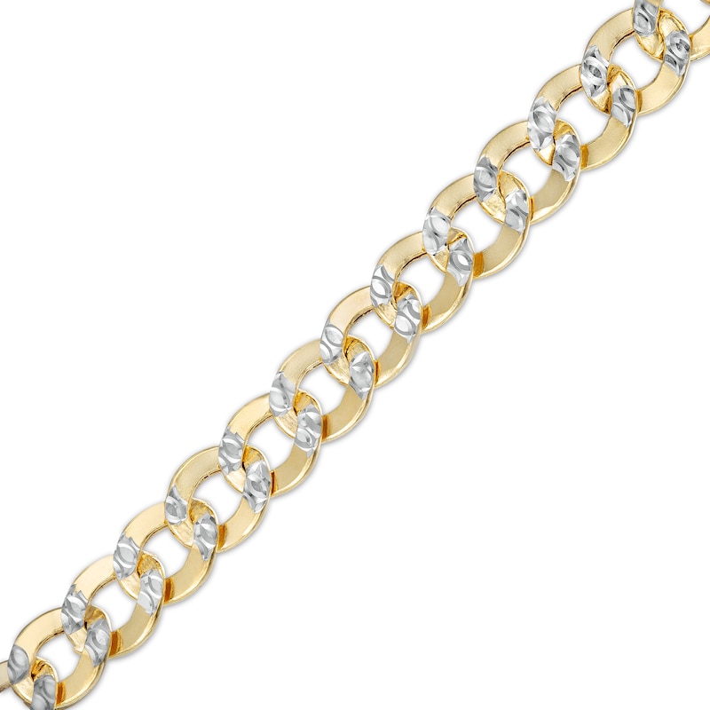 Made in Italy 120 Gauge Diamond-Cut Rounded Curb Chain Two-Tone ...