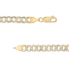 Thumbnail Image 2 of Made in Italy 120 Gauge Diamond-Cut Rounded Curb Chain Two-Tone Bracelet in 10K Semi-Solid Gold - 8.5&quot;