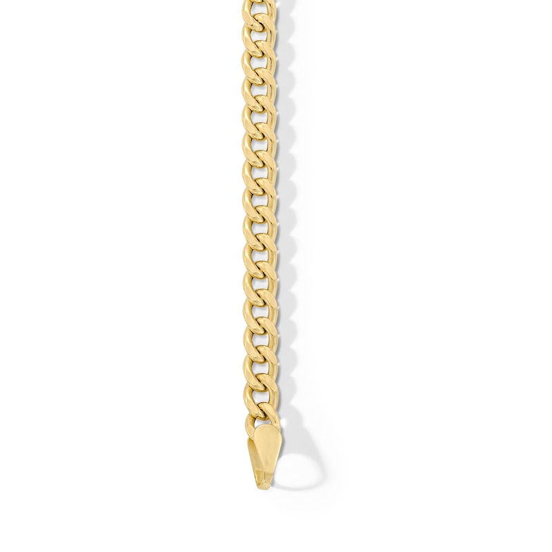 Main Image 3 of Made in Italy Child's 080 Gauge Cuban Curb Chain Bracelet in 10K Semi-Solid Gold - 6&quot;