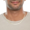 Thumbnail Image 3 of Made in Italy 040 Gauge Multi-Finish Herringbone Chain Necklace in 10K Solid Gold - 18"