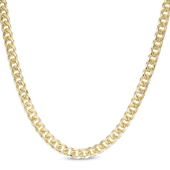 10K Semi-Solid Gold Cuban Curb Chain Made in Italy