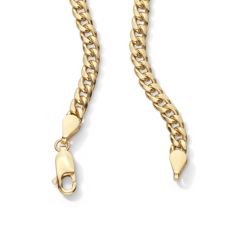 Main Image 3 of 10K Semi-Solid Gold Cuban Curb Chain Made in Italy - 22&quot;