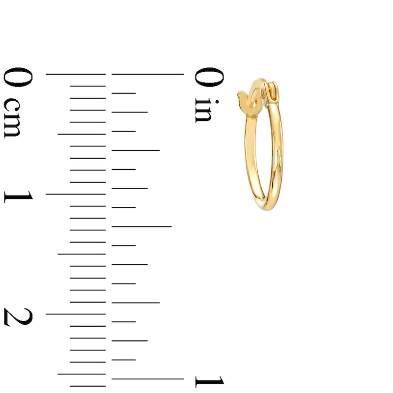 Main Image 2 of Child's 10mm Hoop Earrings in 10K Tube Hollow Gold