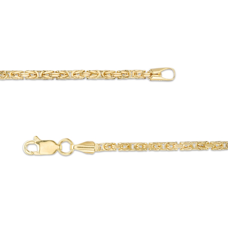 Main Image 3 of 10K Hollow Gold Diamond-Cut Rambo Curb Chain - 18&quot;