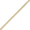 Thumbnail Image 0 of Made in Italy 050 Gauge Diamond-Cut Hollow Rambo Curb Chain Bracelet in 10K Gold - 7.5"