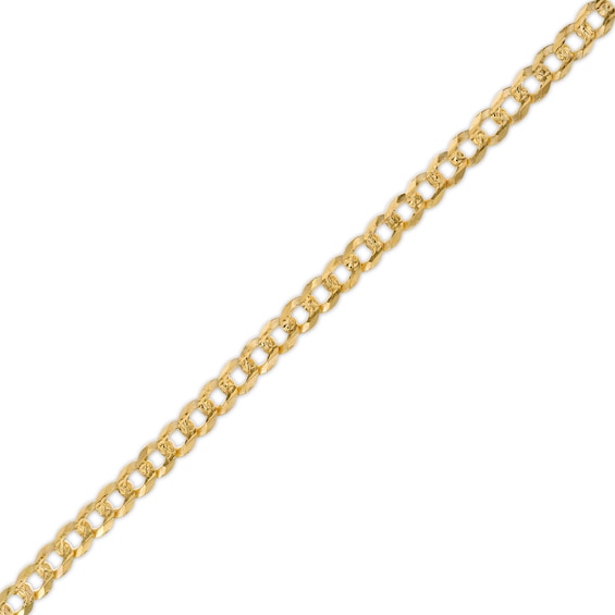 Gauge Diamond-Cut Pavé Curb Chain Bracelet in 10K Solid Gold