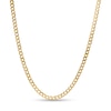 Thumbnail Image 1 of 10K Solid Gold Diamond-Cut Pavé Curb Chain - 20&quot;