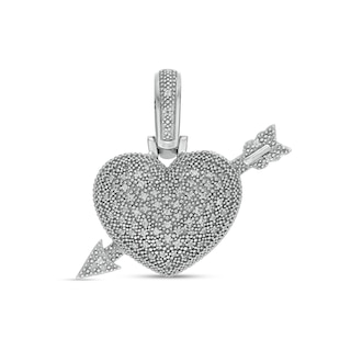 1/6 Carat T.W. Diamond Heart Lock Pendant