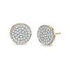 Thumbnail Image 1 of 1/4 CT. T.W. Composite Diamond Disc Stud Earrings in 10K Gold