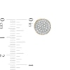 Thumbnail Image 2 of 1/4 CT. T.W. Composite Diamond Disc Stud Earrings in 10K Gold