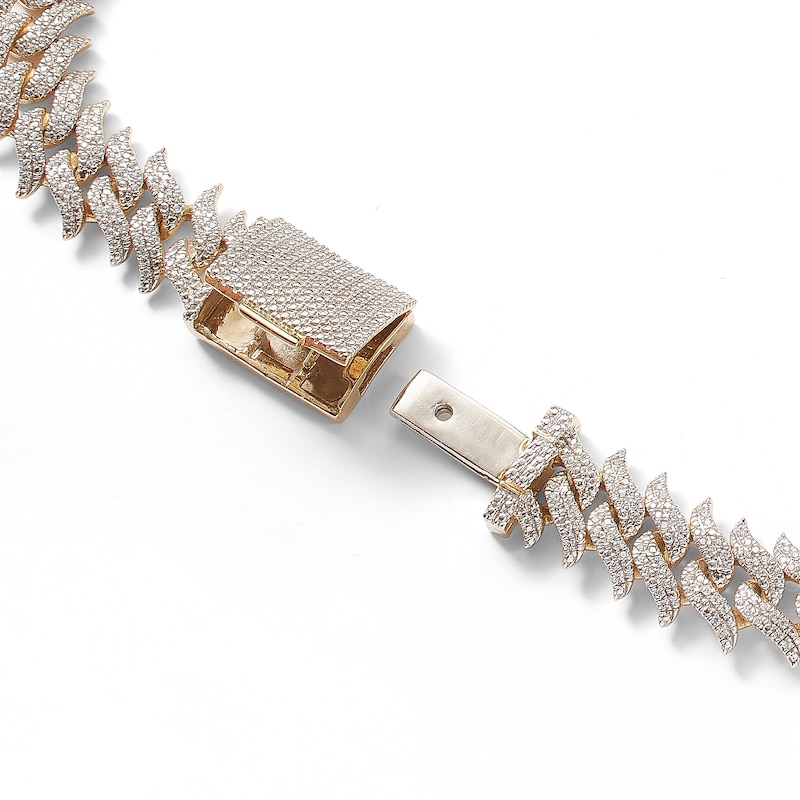 Main Image 7 of 1 CT. T.W. Composite Diamond Spiked Line Bracelet in Sterling Silver with 14K Gold Plate – 8.5&quot;