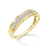 Thumbnail Image 3 of 1/20 CT. T.W. Diamond Milgrain Stepped Edge Wedding Band in 10K Gold