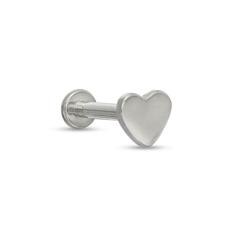 Main Image 1 of Titanium Heart Stud - 16G 5/16&quot;