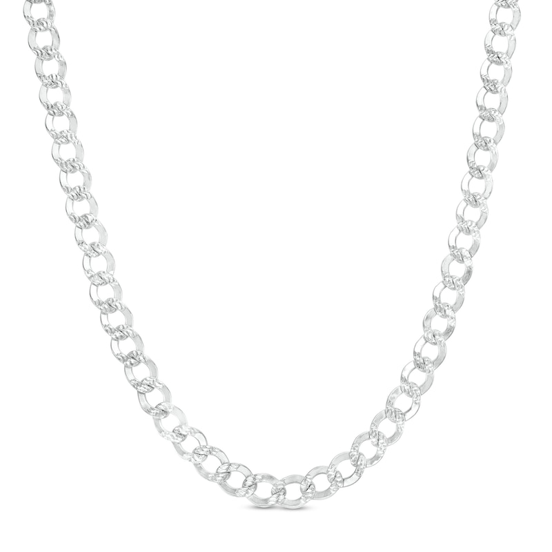 5mm Flat Curb Chain Necklace in Solid Sterling Silver - 20