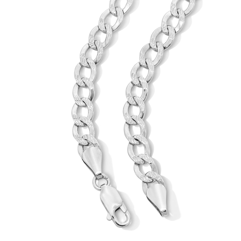 Main Image 4 of Sterling Silver Flat Curb Chain - 20&quot;