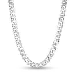 Made in Italy 120 Gauge Solid Curb Chain Necklace in Sterling Silver - 24&quot;