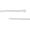 Thumbnail Image 1 of Made in Italy 100 Gauge Diamond-Cut Braided Solid Bead Chain Necklace in Sterling Silver - 18"