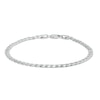 Thumbnail Image 1 of Made in Italy 100 Gauge Diamond-Cut Solid Curb Chain Bracelet in Sterling Silver - 7.5&quot;