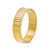 Thumbnail Image 1 of Made in Italy 5mm Ribbed Pattern with Rope-Textured Border Eternity Band in 10K Gold - Size 7