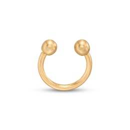 14K Gold Horseshoe - 16G 5/16&quot;