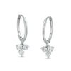 Thumbnail Image 0 of Cubic Zirconia Dangle Hoop Earrings in Sterling Silver