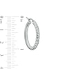 Thumbnail Image 1 of Made in Italy 20mm Diamond-Cut Hollow Tube Hoop Earrings in Hollow Sterling Silver