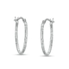 Thumbnail Image 1 of Made in Italy 15mm Diamond-Cut Twist Hollow Tube Hoop Earrings in Hollow Sterling Silver