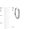 Thumbnail Image 1 of Cubic Zirconia Pavé Double Row Hoop Earrings in Solid Sterling Silver