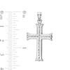 Thumbnail Image 2 of 24.95 x 17.26mm Diamond-Cut Flare-Ends Gothic-Style Cross Necklace Charm in Hollow Sterling Silver