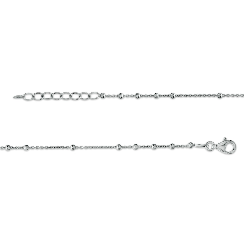 Main Image 3 of Made in Italy 2.1mm Beaded Rosary in Stamped and Casting Sterling Silver - 19.25&quot;