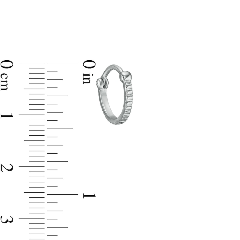 Main Image 2 of 018 Gauge Ribbed Gear Cartilage Hoop in Stainless Steel and Brass - 3/8&quot;