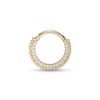 Thumbnail Image 0 of 016 Gauge Cubic Zirconia and Beaded Double Row Cartilage Hoop in 14K Gold - 3/8"